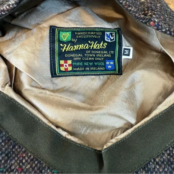 Hanna Hats Vintage Irish Tweed Cap EUC Sz Medium - Picture 3 of 4